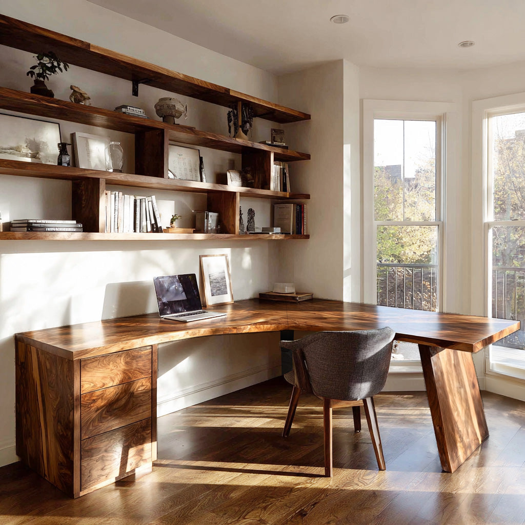 L-shaped Bright Desk