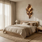 Organic Leaf Wooden Wall Lamp, solid wood, built to order, view 3