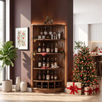 Handcrafted Corner Wine Cabinet Dining Room, solid wood, built to order