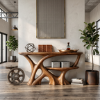 Organic Root Base Console Table Entryway, solid wood, built to order, view 3