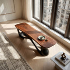 Contemporary Bench for Window Corner, solid wood, built to order