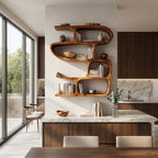Curved Hallway Bookshelf