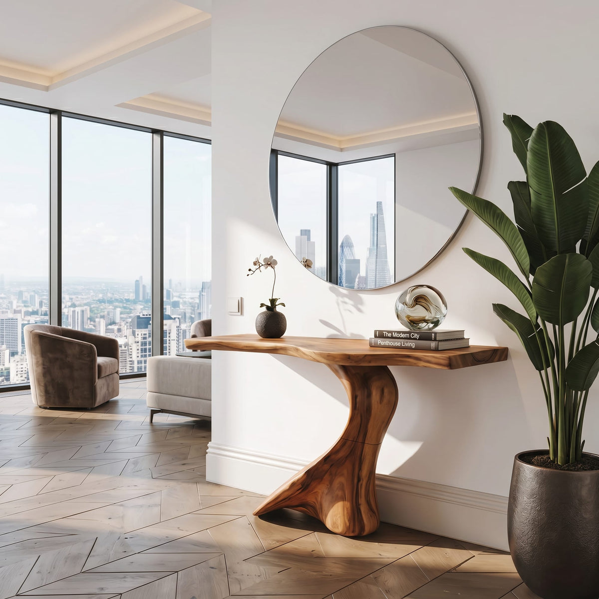 Chic Live Edge Console Table
