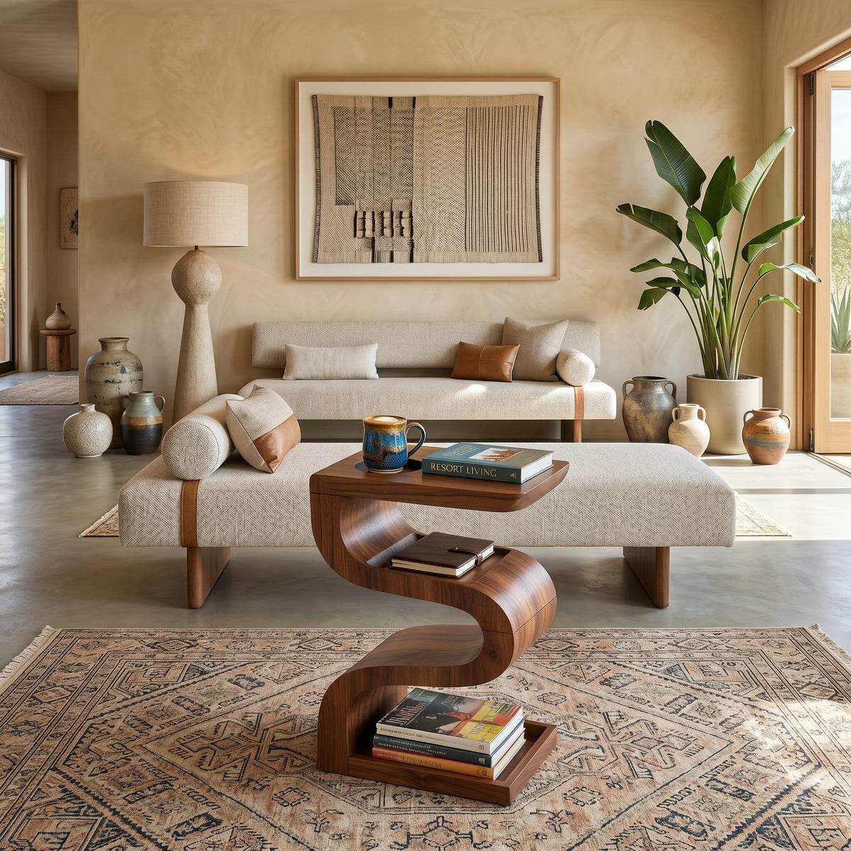 Sculptural Minimal Side Table
