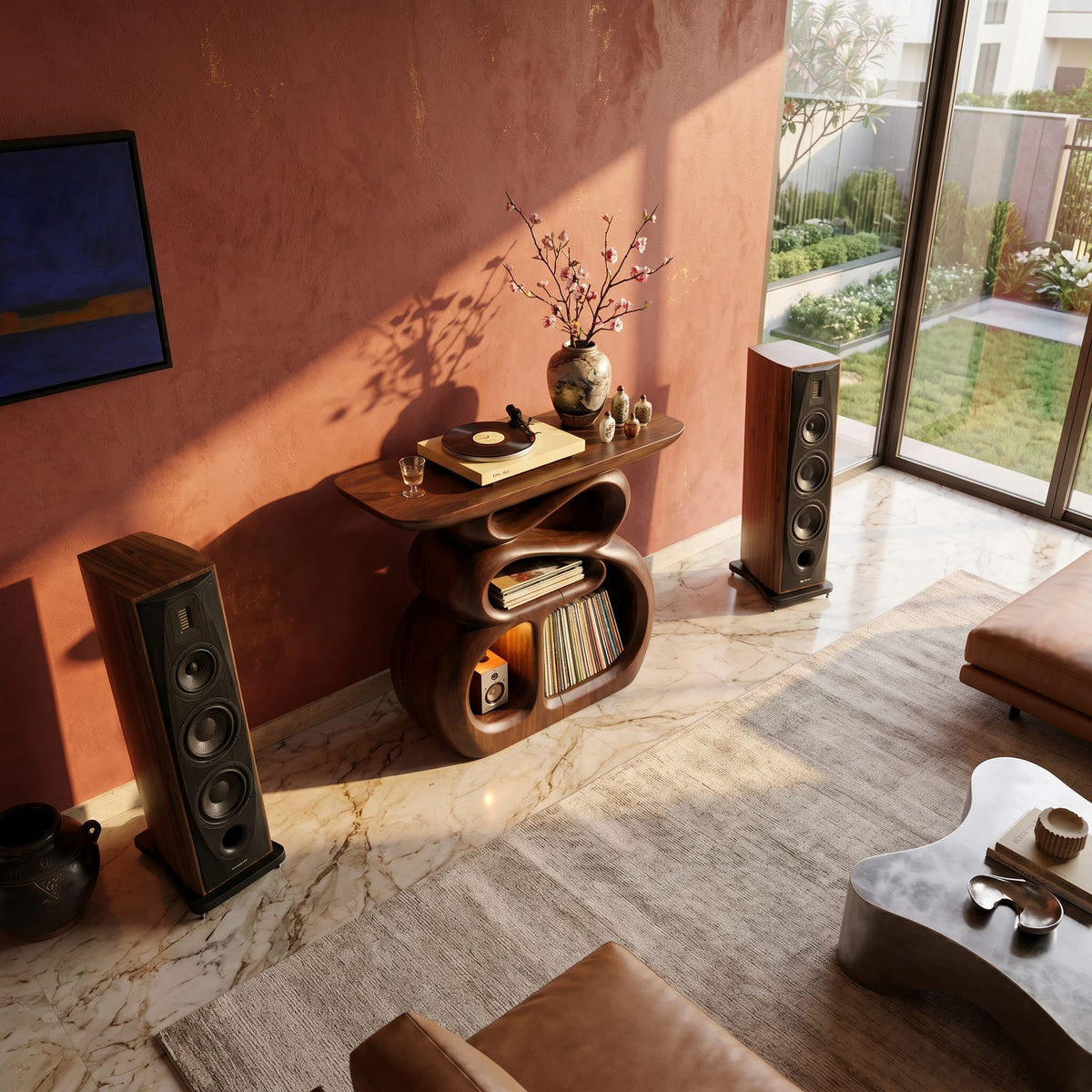 Contemporary Audio Stand, solid wood, image 3 of 8