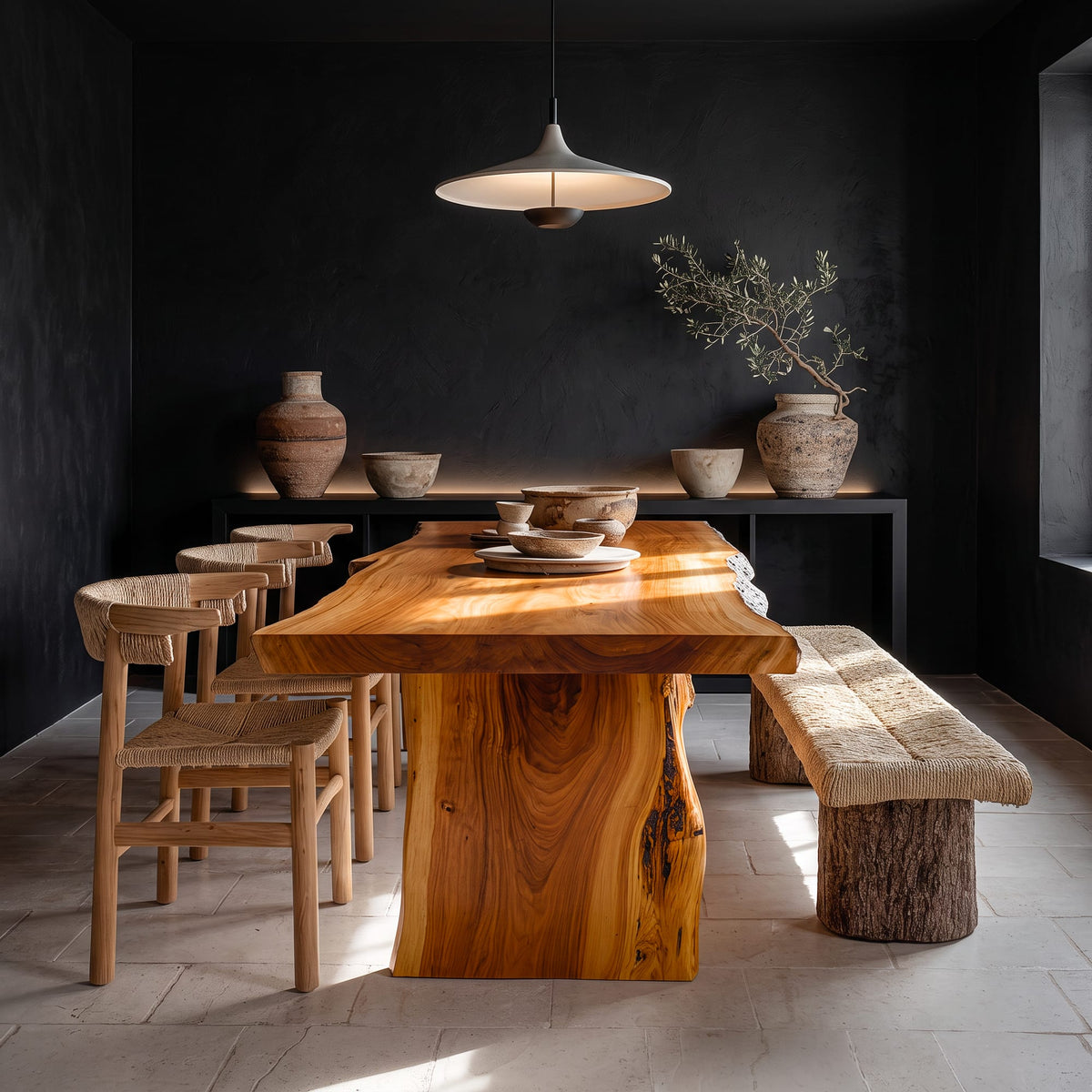 Dining Table Walnut Wood Live Edge Gift, solid wood, built to order