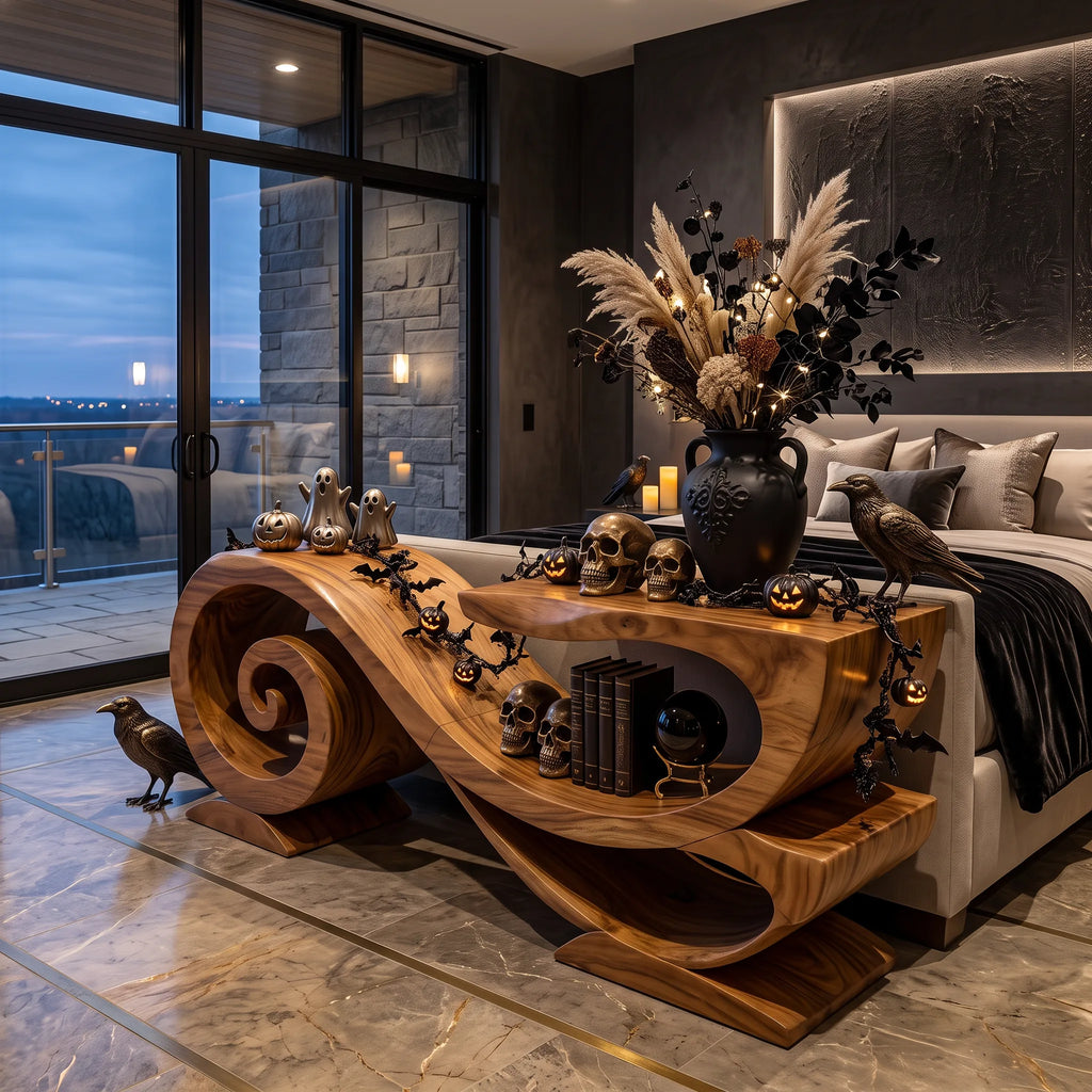 Pumpkin Solid Console Table