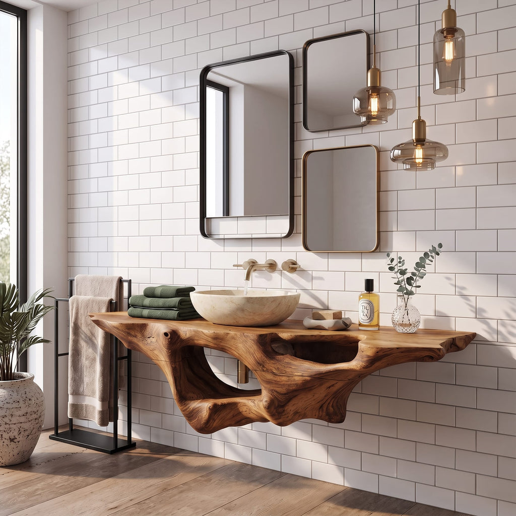 Farmhouse Vanity Bathroom Design, solid wood, built to order
