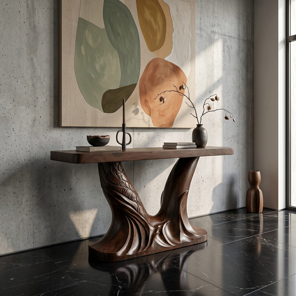 Sculptural Double Console Table