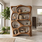 Contemporary Reading Bookshelf, solid wood, built to order