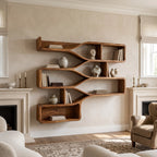 Mid Century Floating Wood Shelves, solid wood, built to order