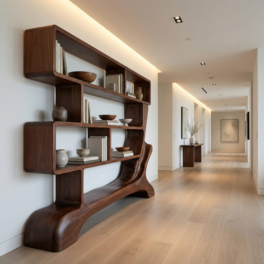 Curved Decorative Bookshelf