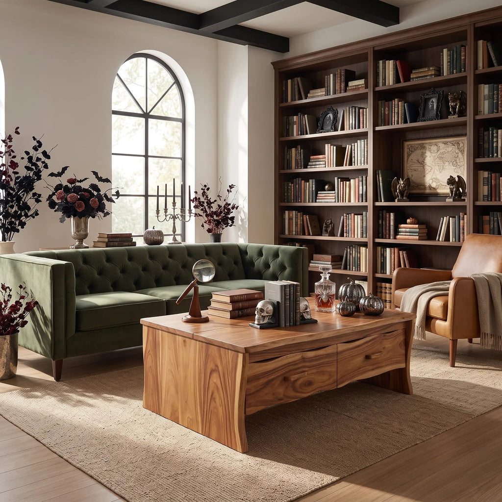 Contemporary Lift Top Coffee Table City Apartment, solid wood, built to order