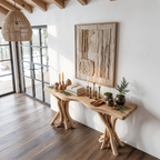 Driftwood Console Table Organic Wood Art Gift, solid wood, built to order, view 3