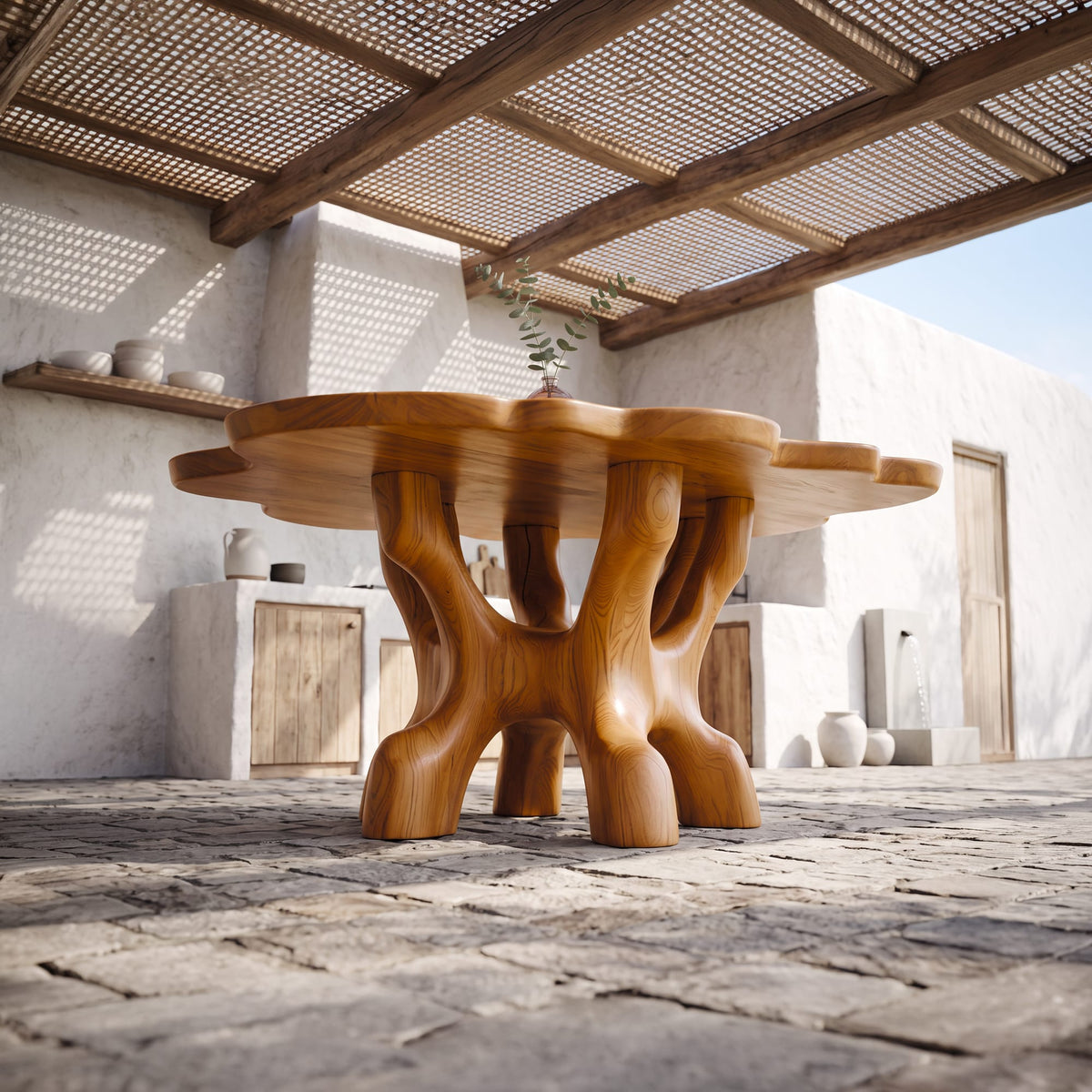 Sculptural Live Edge Kitchen Dining Table