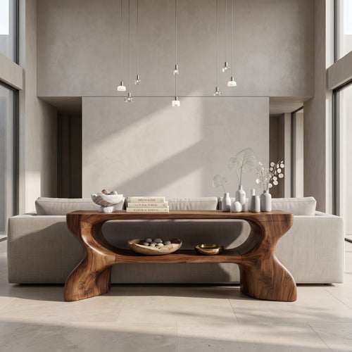 Architectural Curved Console Table