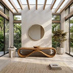 Contemporary Hallway Bench Designer Apartment, solid wood, built to order