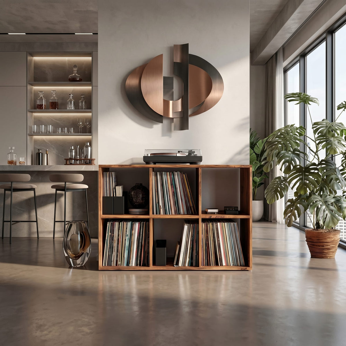 Album Mid Century Record Stand