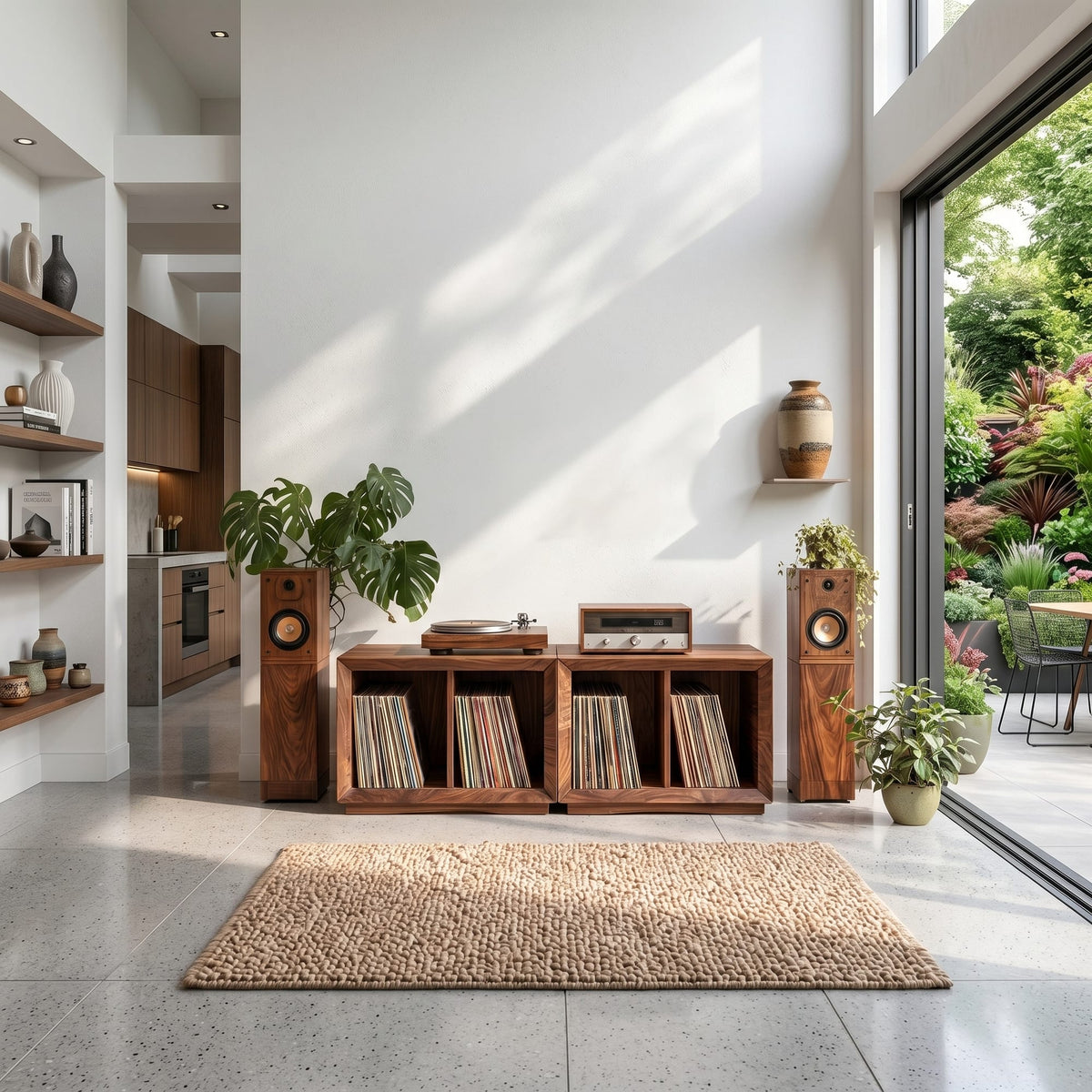Contemporary Storage Record Stand