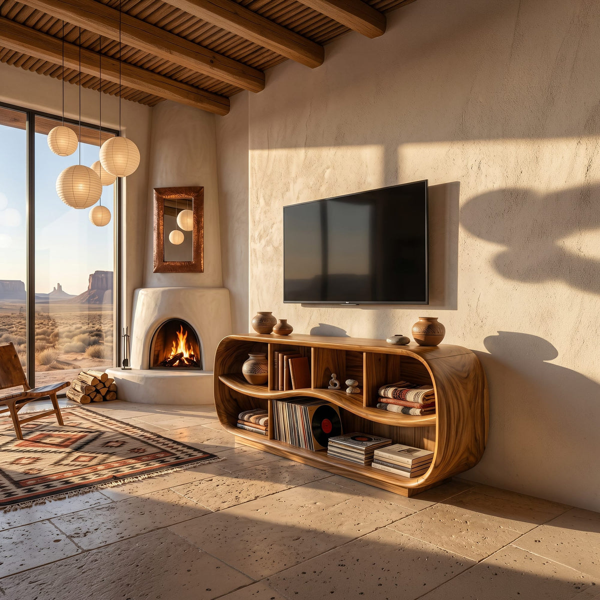 Round Modern TV Cabinet