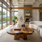 Live Edge Fireplace Coffee Table