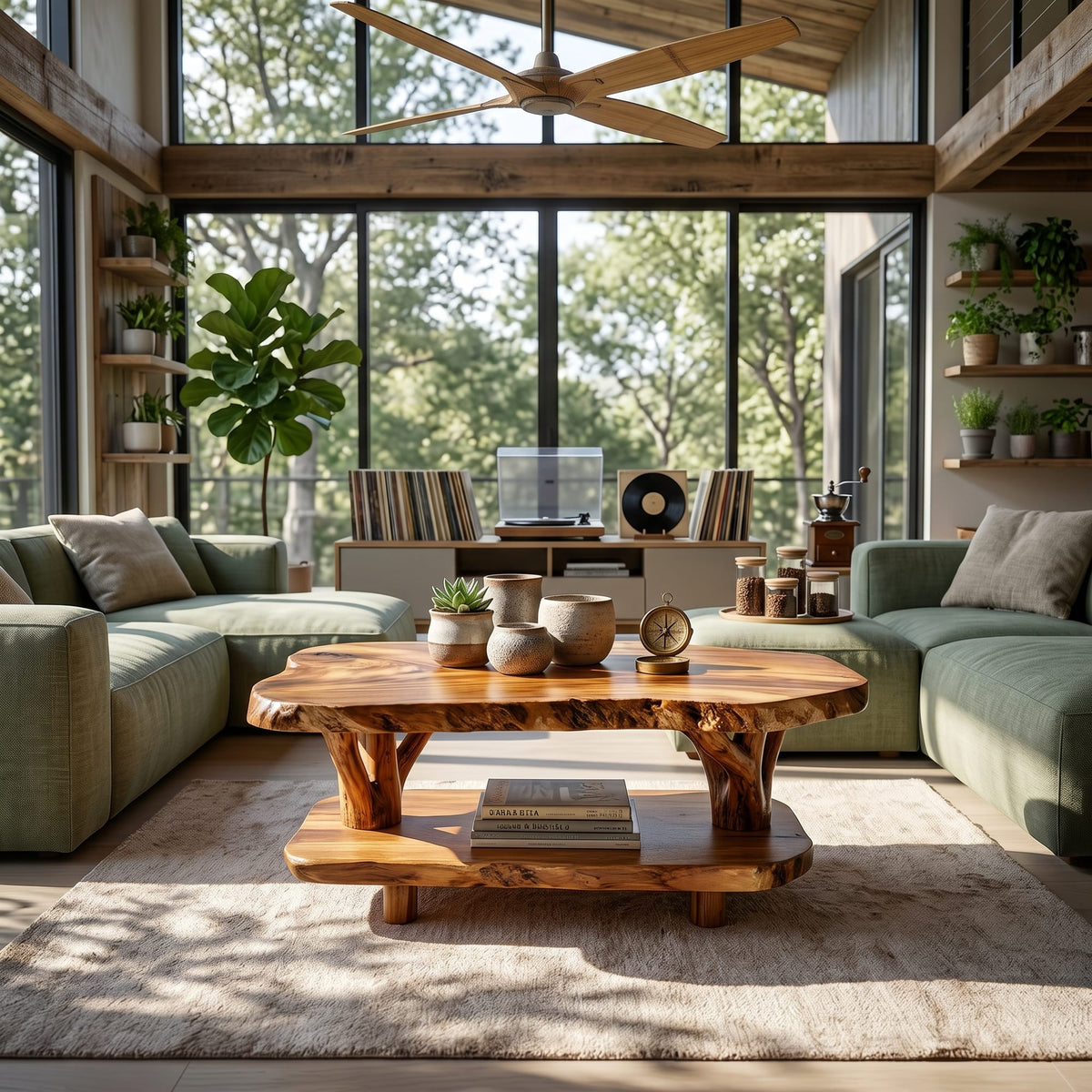 Live Edge Library Coffee Table