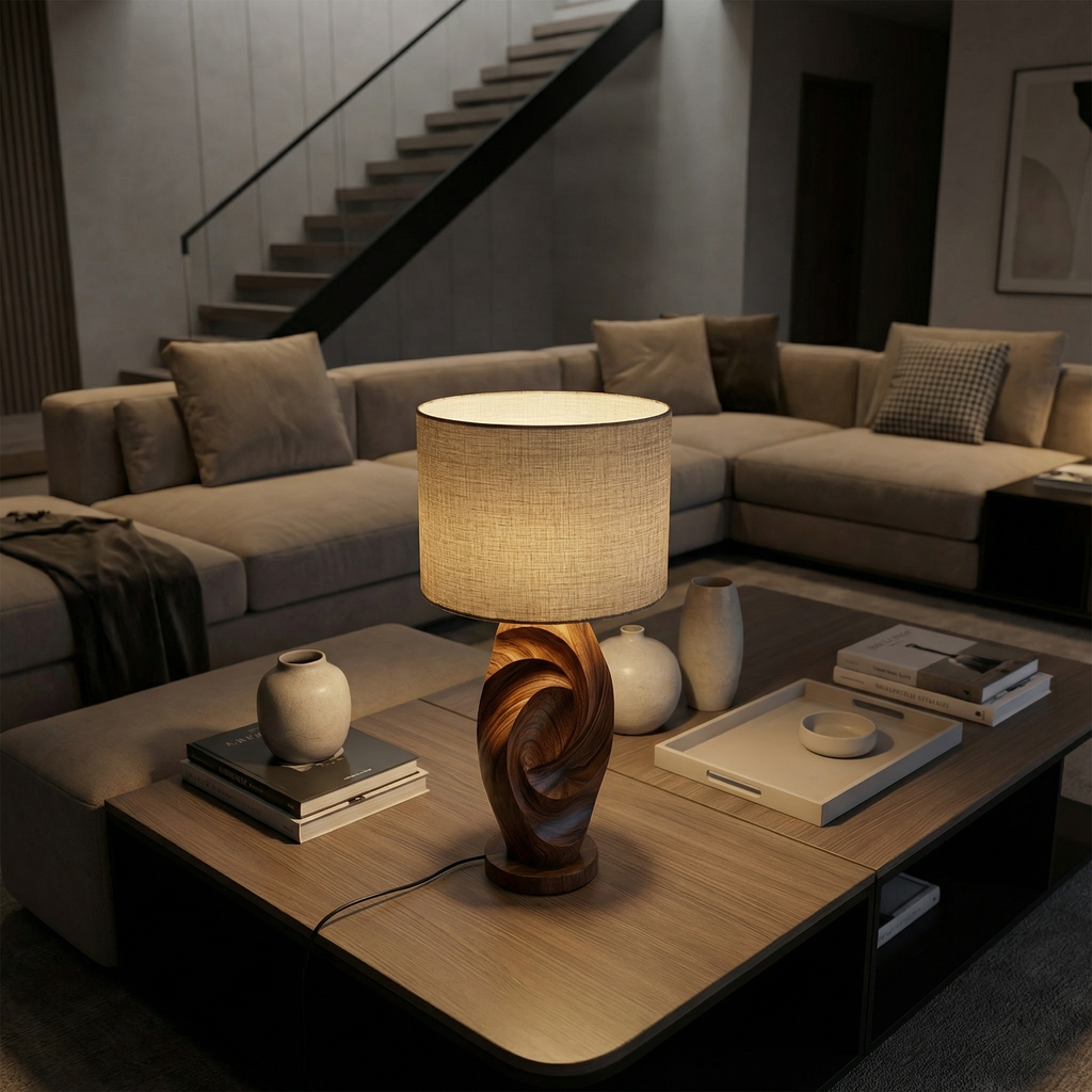 Minimalist Ambient Lamp, solid wood, built to order, view 3