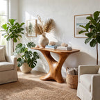 Farmhouse Foyer Table Entryway Decor, solid wood, built to order