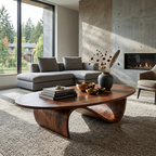 Minimalist Coffee Table Base Design, solid wood, built to order, view 3