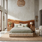 Minimalist Live Edge Headboard, solid wood, built to order, view 3