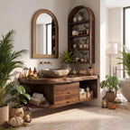 Organic Floating Bathroom Vanity Modern Bathroom, solid wood, built to order, view 3