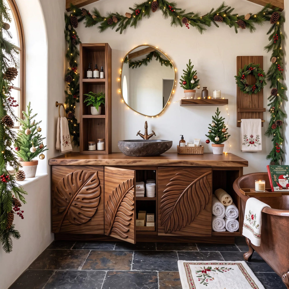 Handcrafted Bathroom Vanity Mountain Retreat, solid wood, built to order