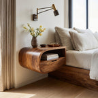 Minimalist Floating Nightstand with Storage, solid wood, built to order, view 3