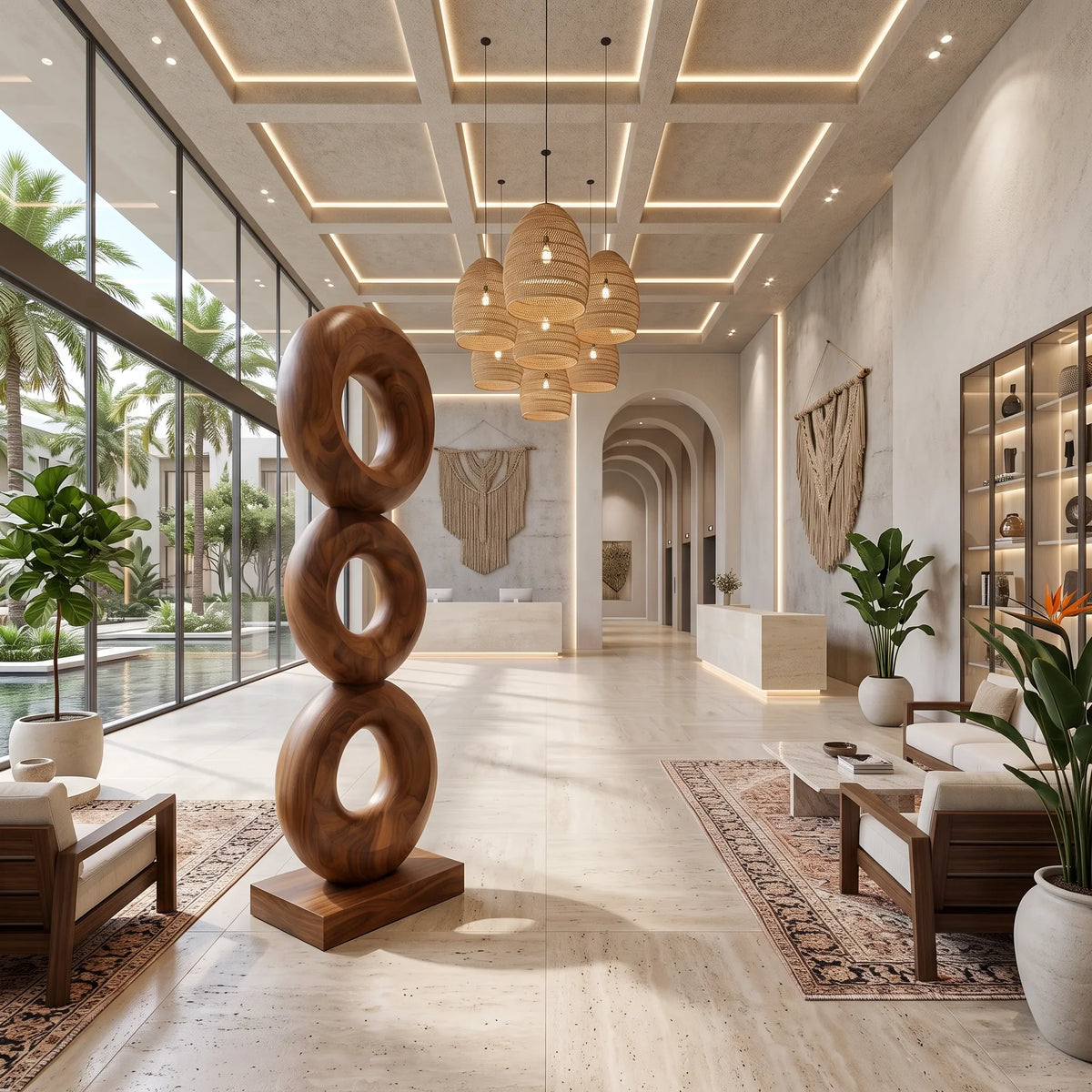 Organic Modern Sculpture, solid wood, built to order, view 3