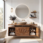Organic Bathroom Vanity Spa Retreat, solid wood, built to order, view 3