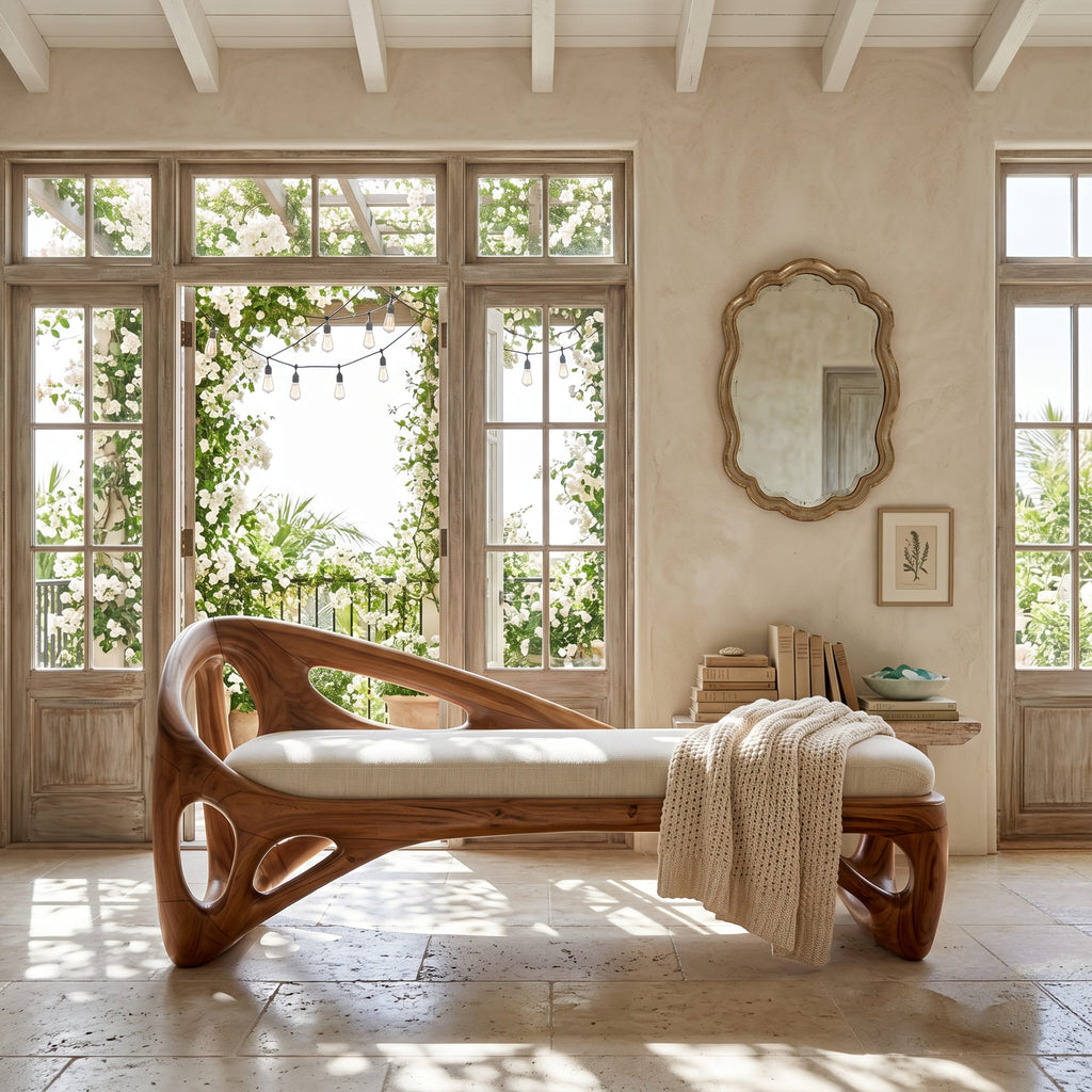 Live Edge Dining Bench Rustic, solid wood, built to order