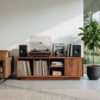 Minimalist Record Player Cabinet, solid wood, built to order, view 3