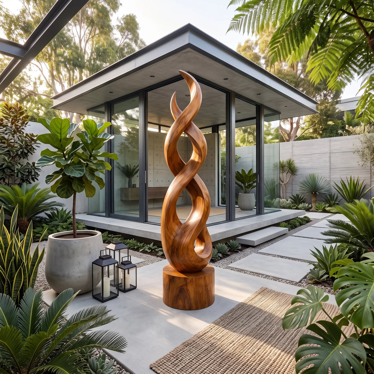 Organic Modern Sculpture, solid wood, built to order, view 3