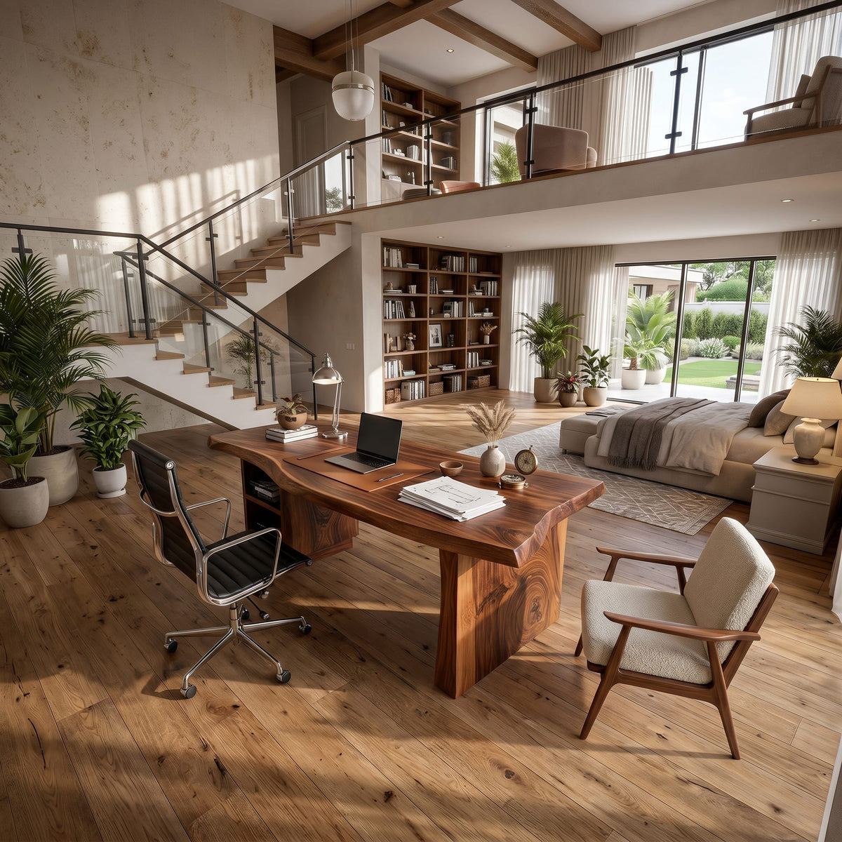 Executive Live Edge Desk
