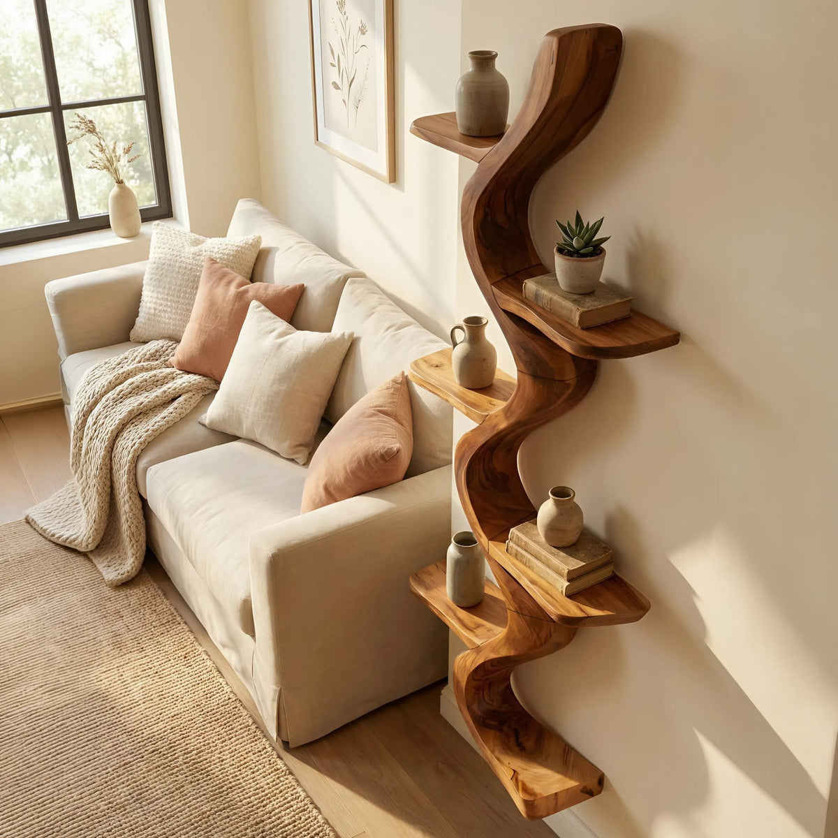 Minimal Hooks Wall Shelf