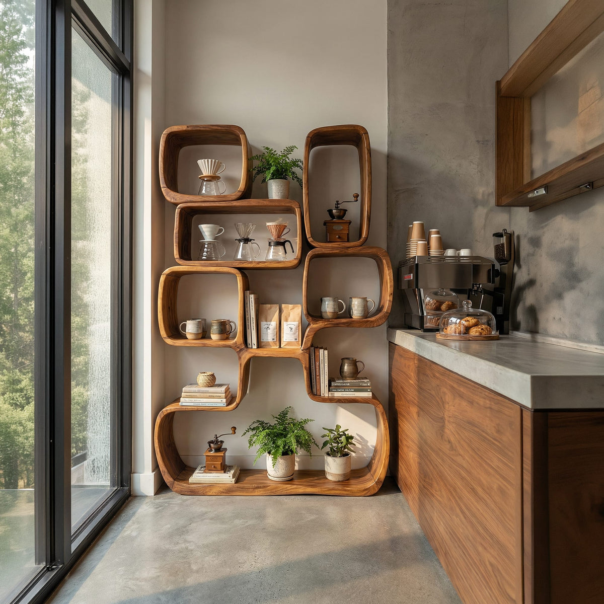 Artistic Geometric Bookshelf