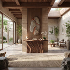 Contemporary Live Form Hall Table, solid wood, built to order