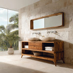 Bathroom Vanity Two-tier Design, solid wood, built to order