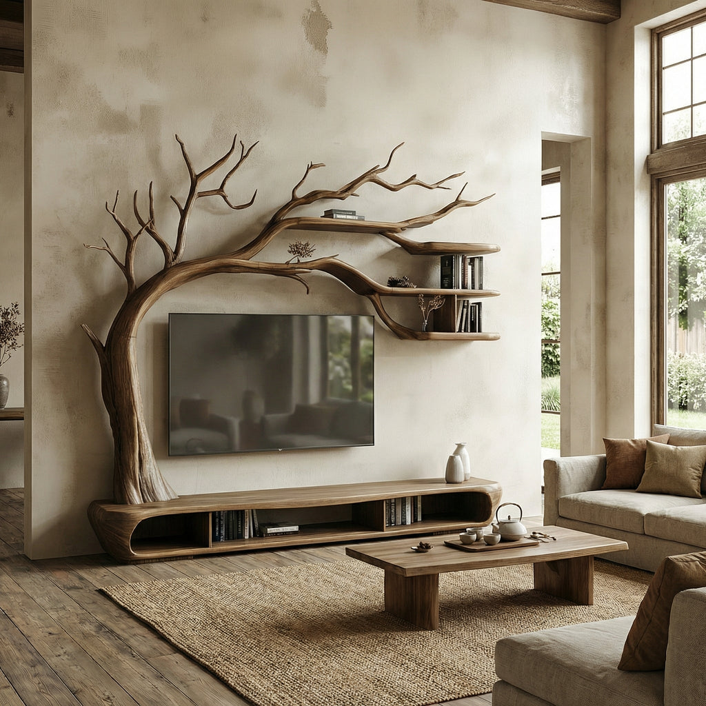 Sculptural Tree TV Cabinet