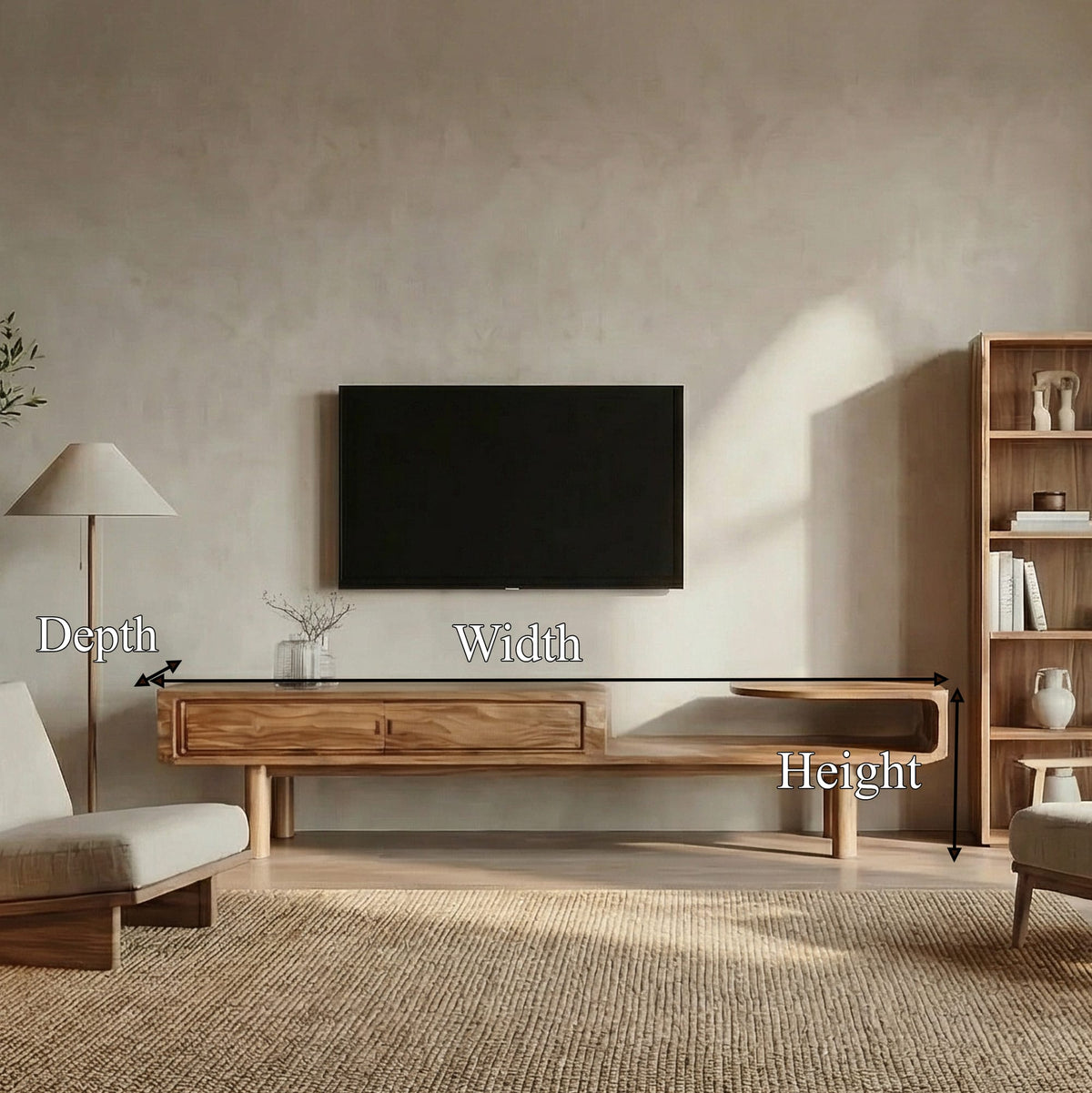 Sculptural Deco TV Cabinet