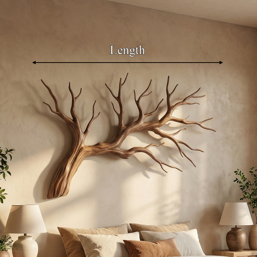 Organic Tree Branch Wooden Wall Decor, solid wood, built to order, view 8