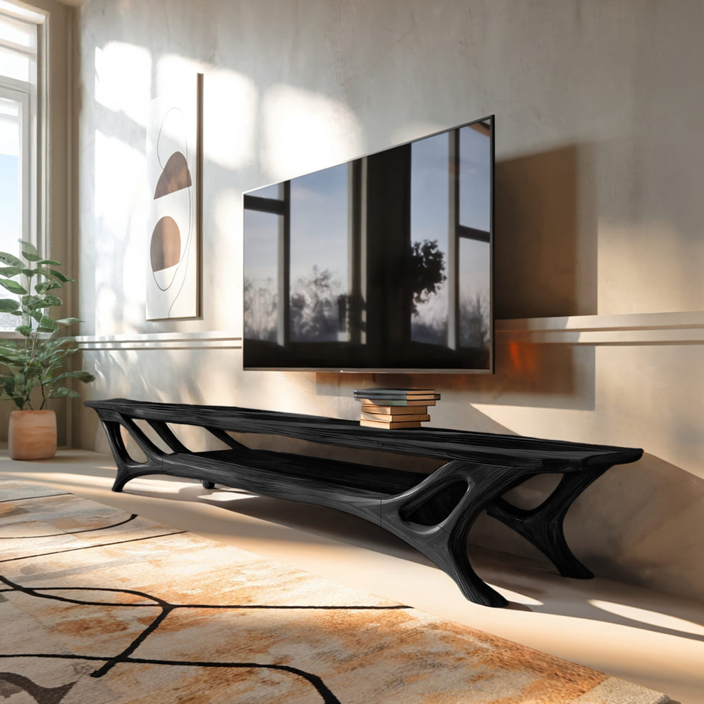 Curved Credenza TV Cabinet