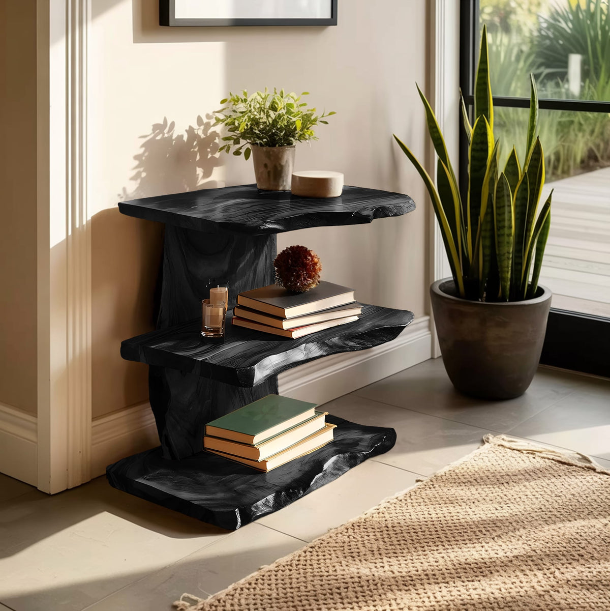 Live Edge Rack Bookshelf
