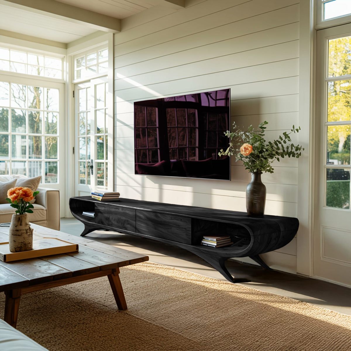 Minimal Hidden TV Cabinet