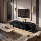 Curved Sculptural Media TV Cabinet